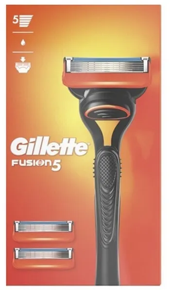 Gillette - Fusion5 Barberhøvel + 3 Erstatningsblader