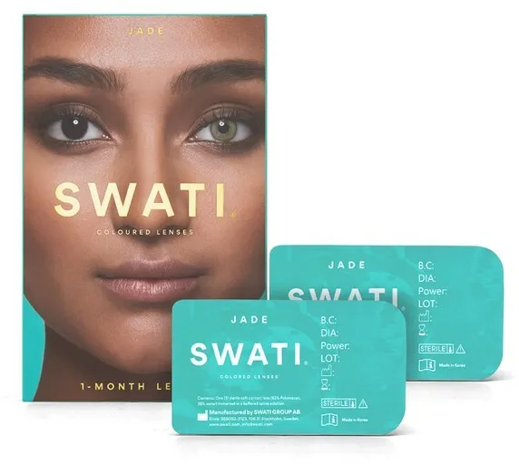 SWATI - Fargede kontaktlinser 1 måned Jade